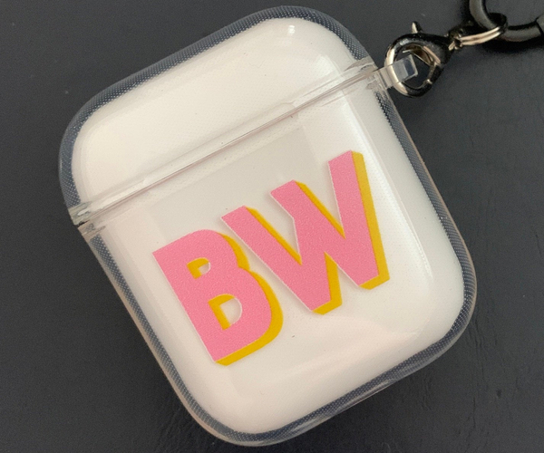 נרתיק Airpod מותאם אישית עם מונוגרמה