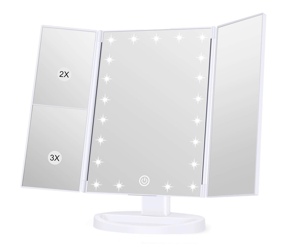 מראת איפור עם נורות LED